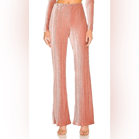 Michael Costello x REVOLVE Rosana Pants Mauve Flare Women’s Size Small New - Picture 1 of 9